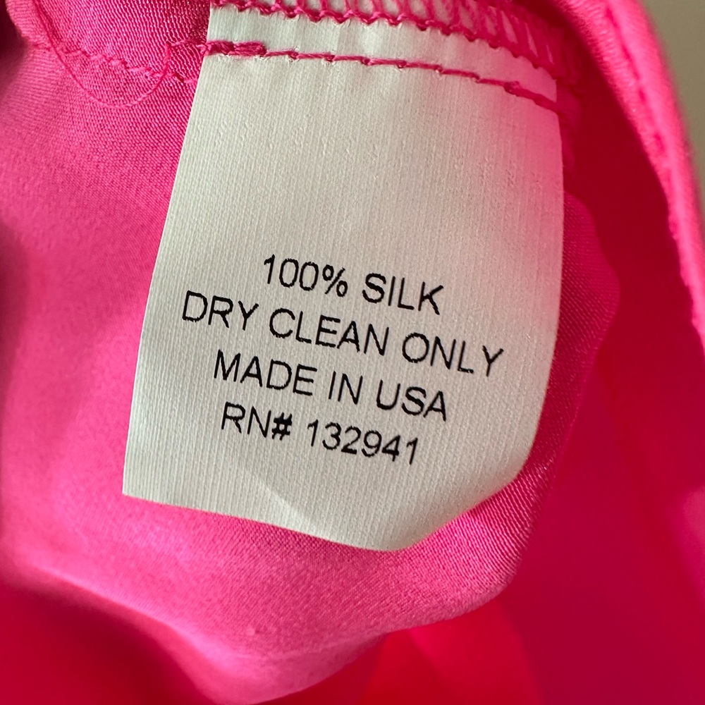 Amanda Uprichard Hot Pink Silk Strappy Camisole Racerback Blouse, Size S - Picture 3 of 7